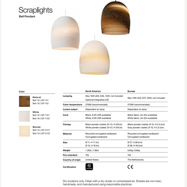 Graypants Scraplights Bell pendant, supplementary product image one