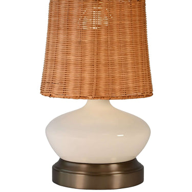 Bella rechargeable lamp, Ivory & Dark Brass – view 2
