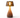 Designer wooden table lamp, autumn hand-blown glass shade, Neoz Bellingen, award-winning, portable for indoor and outdoor use.