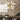 Belterra 38" Natural Brass Chandelier: Close-up of the Brass Finish and Light Guides | Dining Room Lighting