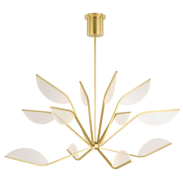Belterra 48 Inch Modern Chandelier in Natural Brass Finish