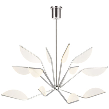 Sean Lavin Belterra Chandelier: Lotus-Inspired Design for Dining Room Lighting | Polished Nickel