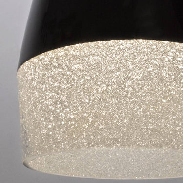 Modern Abu 12 pendant featuring a satin black conical glass shade for kitchen island lighting