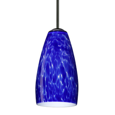 Contemporary Blue Cloud handblown glass mini pendant for modern interiors