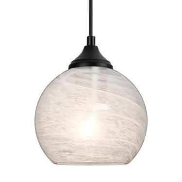 Besa Jilly outdoor pendant with Vapor Clear glass shade and black finish