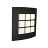 Besa Lighting Quad 10 Opal Matte Black LED wall sconce mounted on an exterior wall