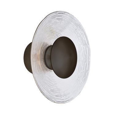 ADA-compliant Besa Sly wall light with textured clear glass diffuser