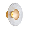 Besa Sly LED wall sconce in brushed brass with clear glass diffuser
