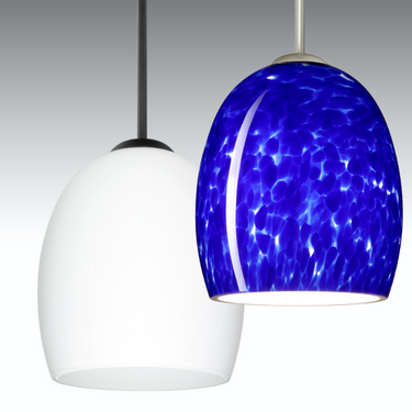Modern handcrafted glass pendant light with contemporary design for kitchens and dining rooms