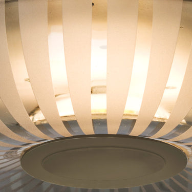 Modern LED ceiling light with handcrafted glass shade for contemporary interiors