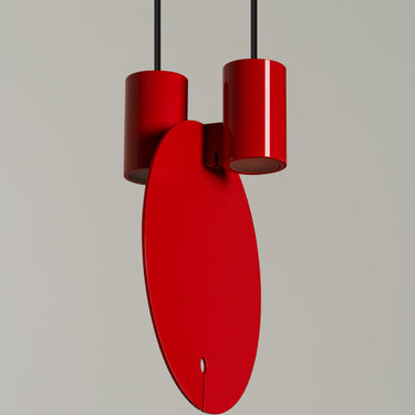 Designer glossy red pendant light for dining room lighting