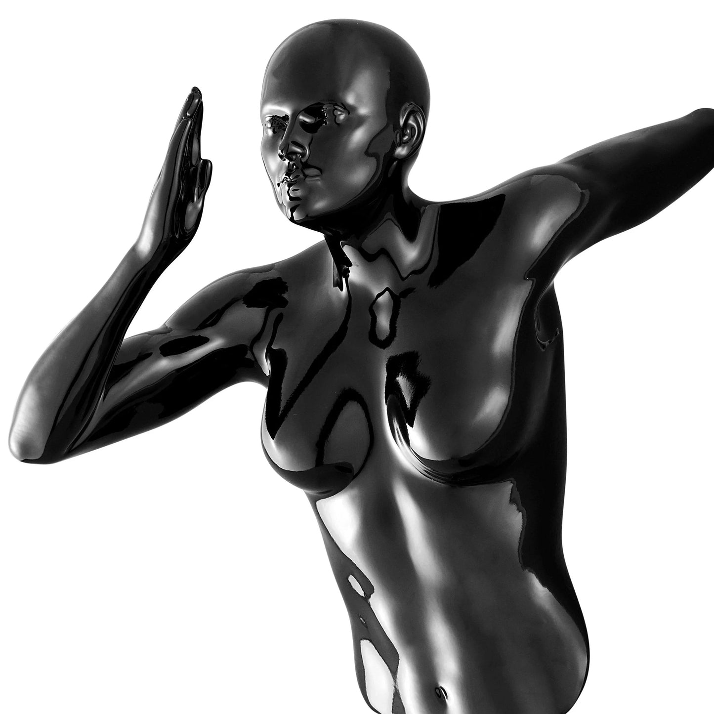 Finesse Decor Black Wall Runner 13" Woman Sculpture 3