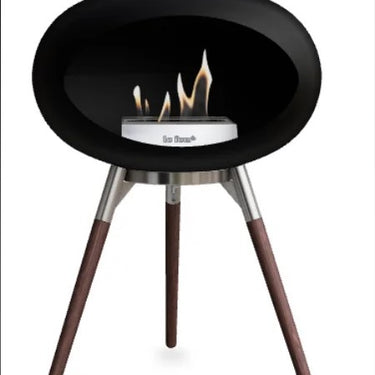 Eco-friendly Dome Black Ground Low Fireplace by Le Feu with sleek design