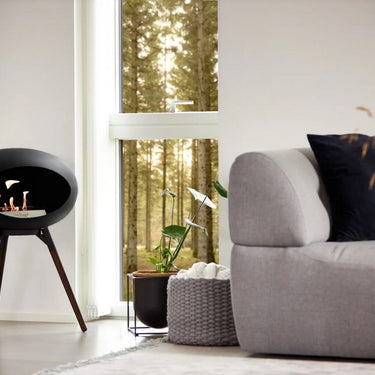 Smokeless bioethanol Dome Black Ground Low Fireplace by Le Feu