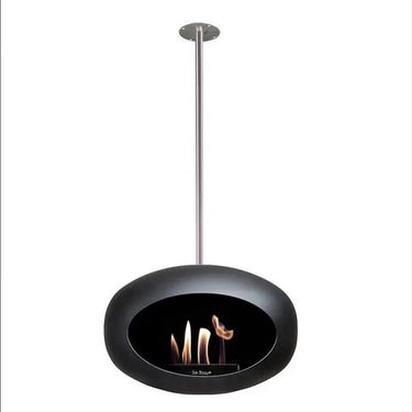 Modern black bioethanol fireplace Le Feu Dome Black Sky