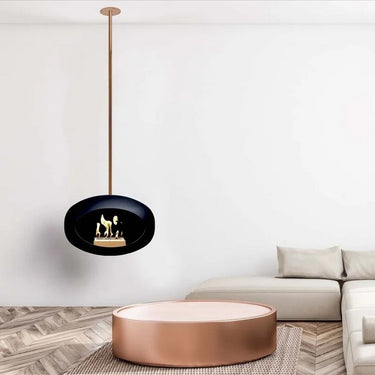 Le Feu Dome Black Sky Fireplace with smokeless flame