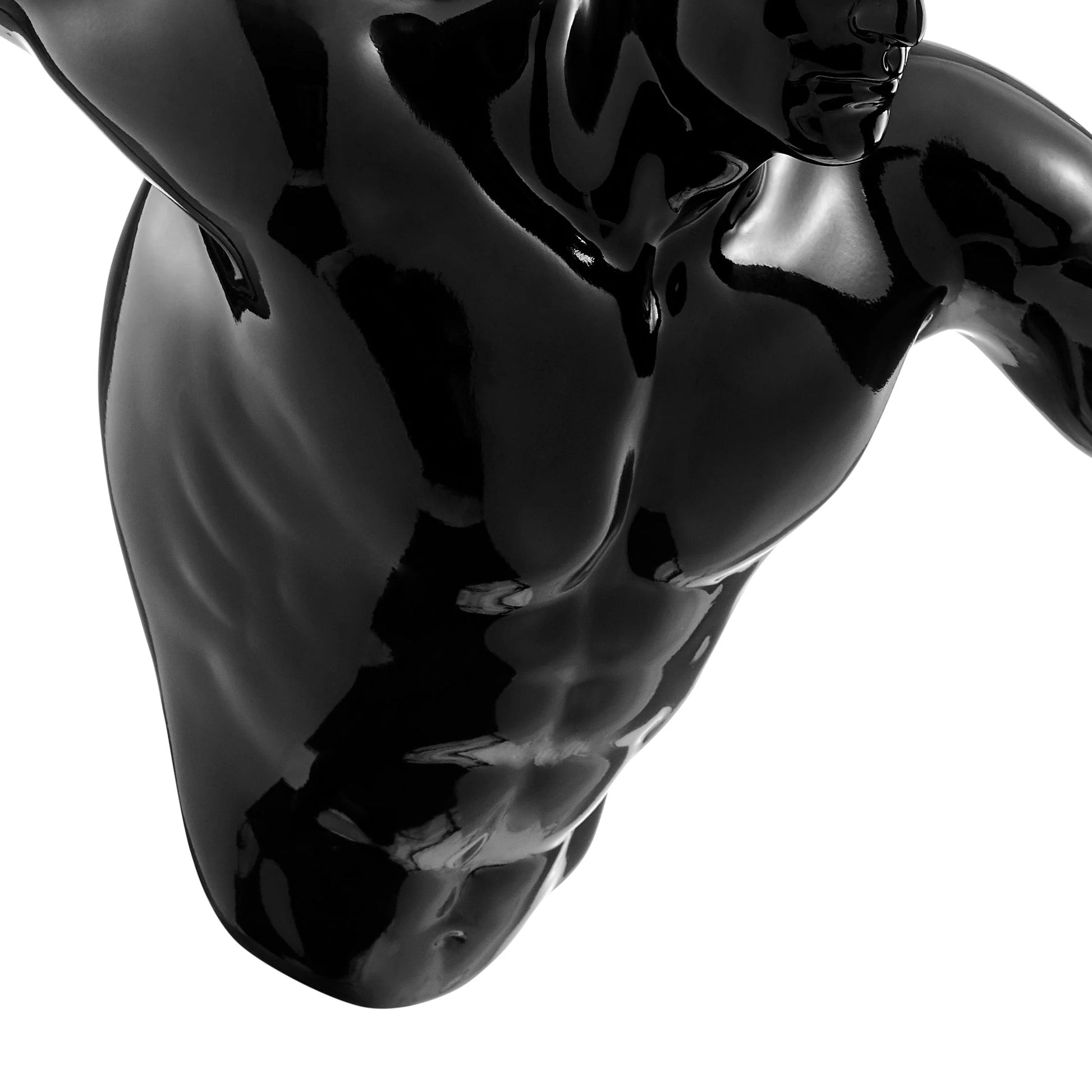 Finesse Decor Black Wall Runner 20" Man Sculpture 4