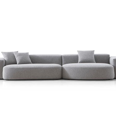 Bleecker 131 inch modern bouclé sofa by Soho Concept in medium grey bouclé fabric