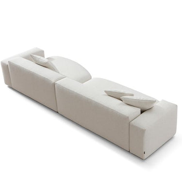 Bleecker oversized modern sofa with off white bouclé fabric and plush cushions