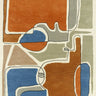 Bleu des Yeux wool rug in Multi, full view