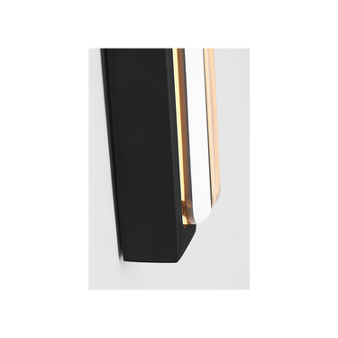Vertical LED vanity light in Nightshade Black for luxury bathroom lighting