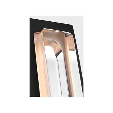 Modern crystal LED vanity light in Nightshade Black by Visual Comfort