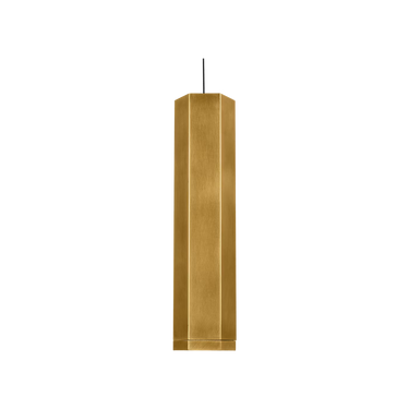 Blok Small Pendant Light with slim Art Deco metal design