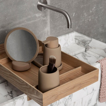 SONO tumbler in a styled bathroom (3) | SONO by Nina Thöming for blomus