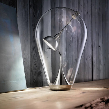 Lodes Blow blown glass LED table lamp for bedroom and living room