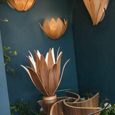 Wooden Bluebell Lamp: Sustainable Decor Option