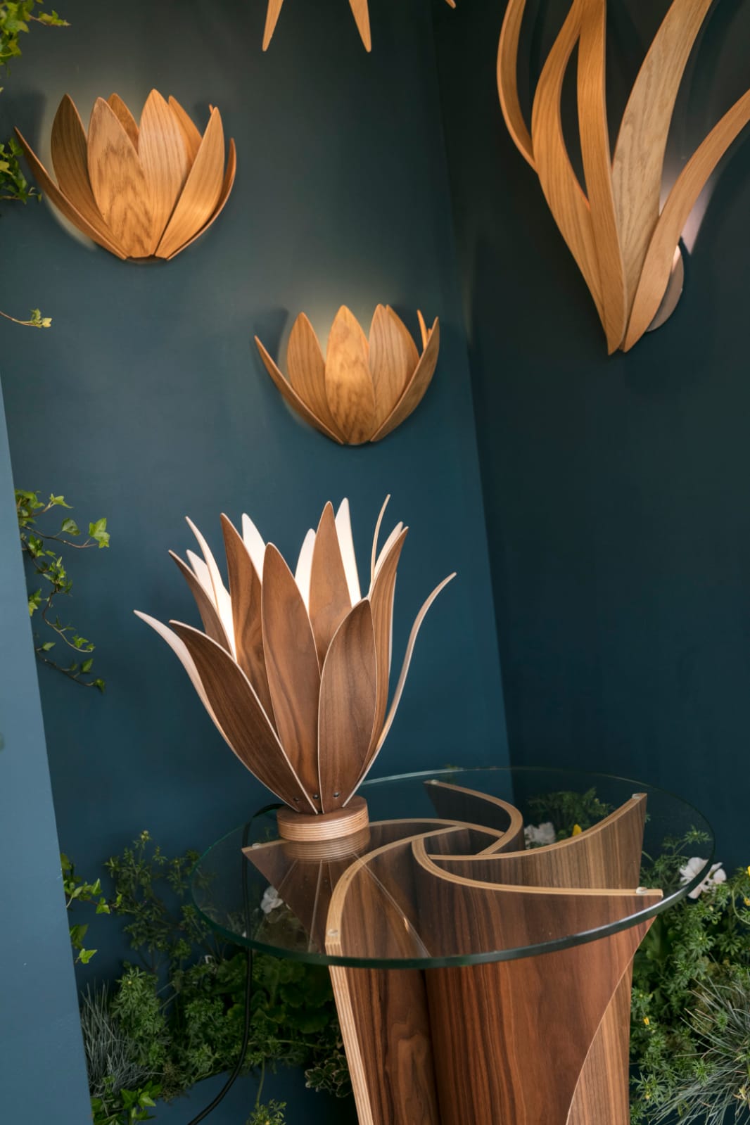 Wooden Bluebell Lamp: Sustainable Decor Option