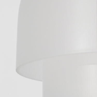 Bolete Accent seeded glass mushroom lamp in a calm, modern interior