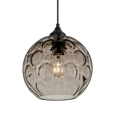 Handcrafted smoke optic glass shade for decorative ceiling and pendant fixtures