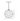 Technical line drawing of the Besa Bombay outdoor pendant with fixture dimensions