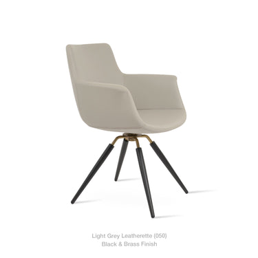 Bottega Carrot Swivel Chair Leather by SohoConcept - New