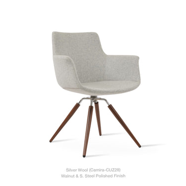Bottega Carrot Swivel Chair Fabric by SohoConcept - New