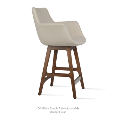 Bottega PR Wood Counter Stool Fabric by SohoConcept - New