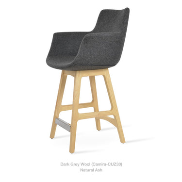 Bottega PR Wood Bar Stool Fabric by SohoConcept - New