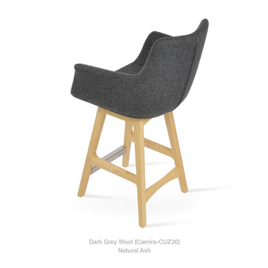 Bottega PR Wood Counter Stool Fabric by SohoConcept - New