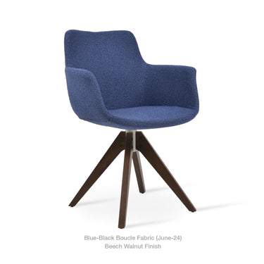 Bottega Pyramid Swivel Chair Fabric by SohoConcept - New