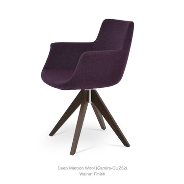 Bottega Pyramid Swivel Chair Fabric by SohoConcept - New