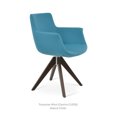 Bottega Pyramid Swivel Chair Fabric by SohoConcept - New