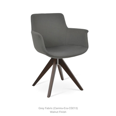 Bottega Pyramid Swivel Chair Fabric by SohoConcept - New