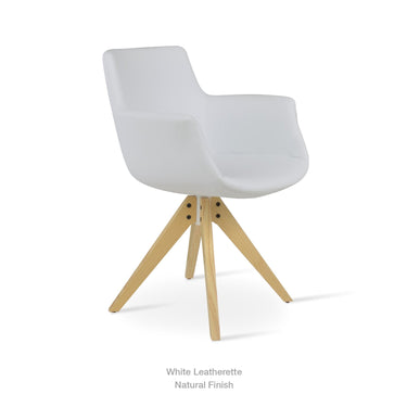 Bottega Pyramid Swivel Chair Leather by SohoConcept - New