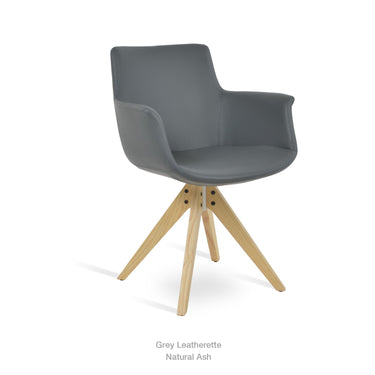 Bottega Pyramid Swivel Chair Leather by SohoConcept - New