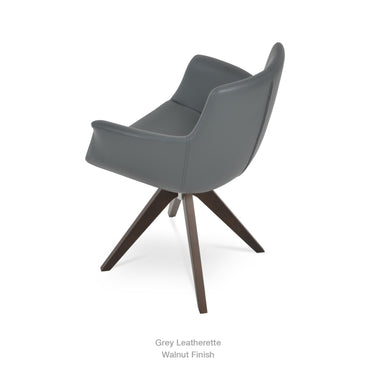 Bottega Pyramid Swivel Chair Leather by SohoConcept - New