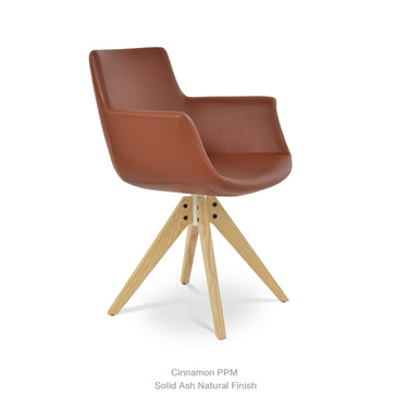Bottega Pyramid Swivel Chair Leather by SohoConcept - New
