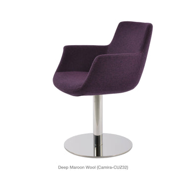 Bottega Round Swivel Armchair Fabric by SohoConcept - New