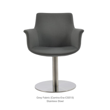 Bottega Round Swivel Armchair Fabric by SohoConcept - New