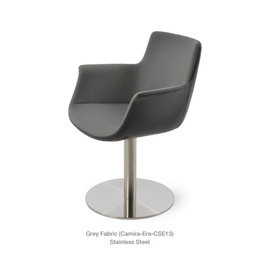 Bottega Round Swivel Armchair Fabric by SohoConcept - New